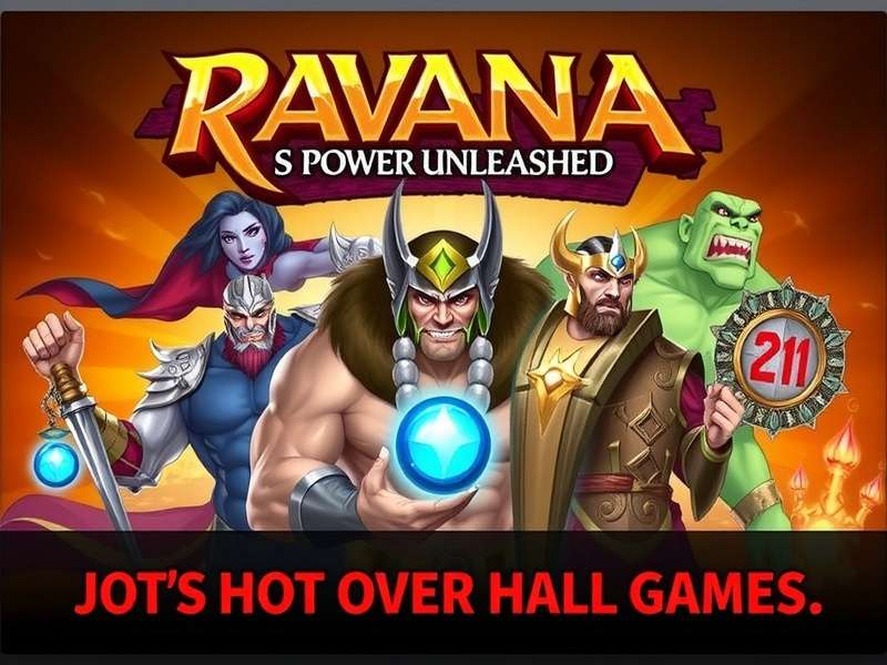 Ravana S Power Unleashed game banner featuring mythical characters